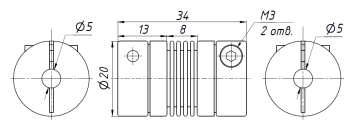 Муфта сильфонная LD 20-34-5-5