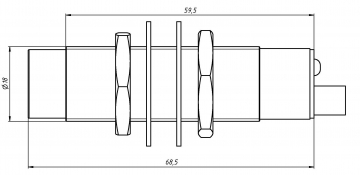 Концевой индуктивный датчик LJ18A3-8-Z/AX (3 провода)