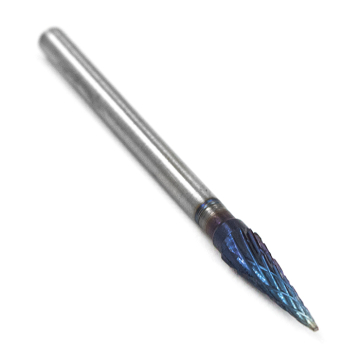 Борфреза твердосплавная форма M0413M03 с покрытием BNC (blue coating)
