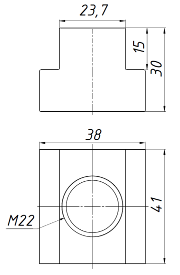 Сухарь для станочных пазов M22T