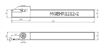 MGEHR1212-2 державка отрезная