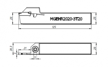 MGEHR2020-3 державка отрезная