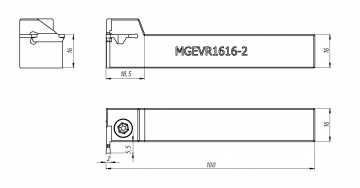 Державка MGEVR1616-2