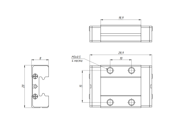 Модуль опорный Hiwin MGN09CZ0HM