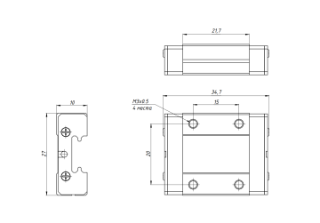 Модуль опорный Hiwin MGN12CZ0HM