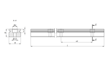 Рельсовые направляющие Hiwin MGNR15R2000