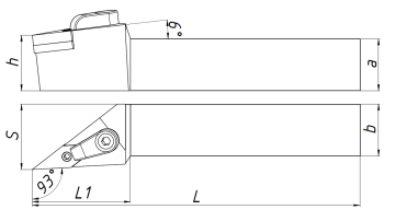 MVJNR3232P16 резец для наружного точения