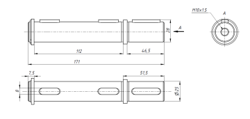 Вал редуктора NMRV63 односторонний