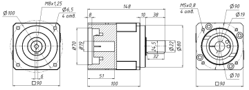 Планетарный прецизионный редуктор PGH-90-10-S2-P1