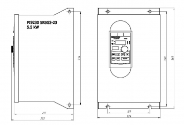 Частотный преобразователь Powtran PI9230 5R5G3-23 220-380