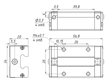Модуль опорный Hiwin QEH15CA