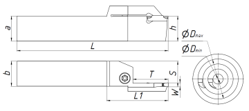 QFHD2525L22-86H резец канавочный