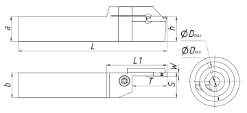 QFHD2525R22-86H резец канавочный