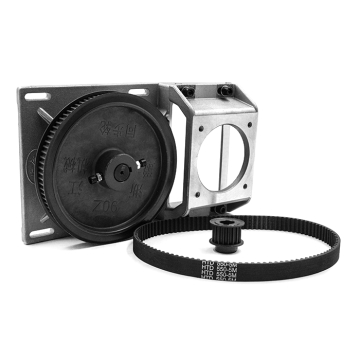 Ременной редуктор 1:5 модуль 2 косозубая рейка