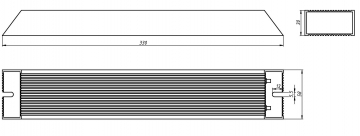 RXLG800W75RJ Тормозной резистор 800Вт 75 Ом