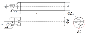 S16Q-SDWCR07 державка расточная