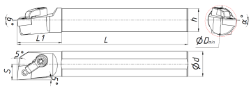 S25R-MCLNR12 державка расточная