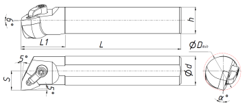 S32S-MWLNR08 державка расточная