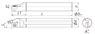 S10K-SCLCR09 державка расточная