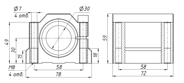 Модуль опорный регулируемый SCJ30