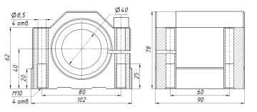 Модуль опорный регулируемый SCJ40
