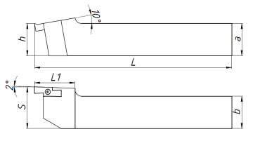 SEGEL2525M-D резец канавочный