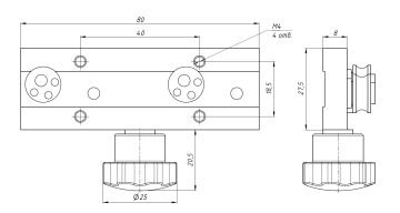 Модуль скольжения SGB10N-4 с блокировкой