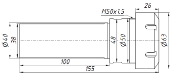 Патрон цанговый SL40-ER40-100