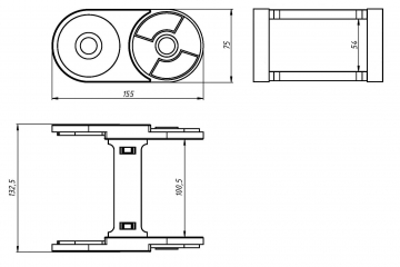 Кабель-канал гибкий TP55x100 R100