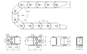TP18x25 R28 полузакрытый (с держателями)