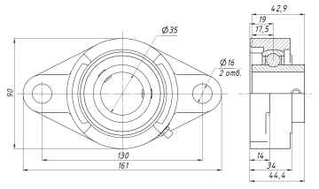 Подшипниковый узел UCFL207