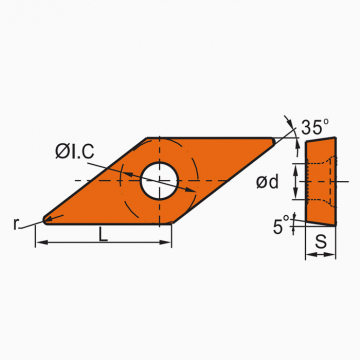 Пластина VBMT160402-PSF G3010M