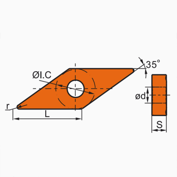 Пластина VNMG160404-MS MP9005