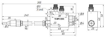 Распылитель масляного тумана YS-BPV-3000 -200mm жесткий