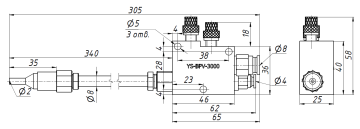 Распылитель масляного тумана YS-BPV-3000 -300mm жесткий