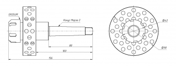 Патрон термосверления ER25 конус Морзе 2