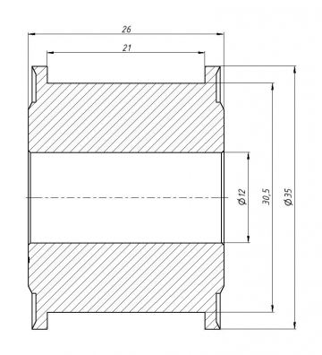 Шкив 20T-5M-20AF 12mm