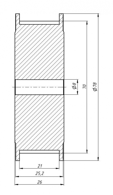 Шкив 45Т-5М-20