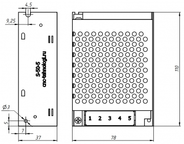 Блок питания S-50-5