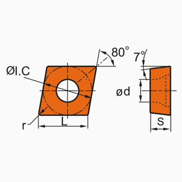 Пластина CCGT040104L-S MC1020 METCera