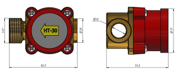 Датчик потока жидкости HT-30