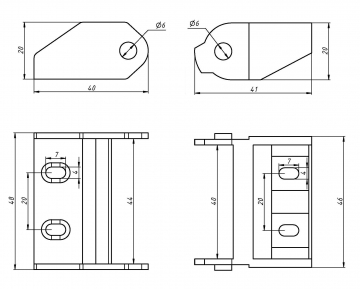 Держатель для кабель-канала TP15x40 R28