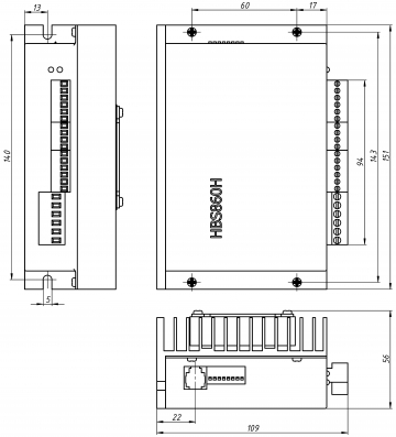 Драйвер шагового серво-двигателя HBS860H