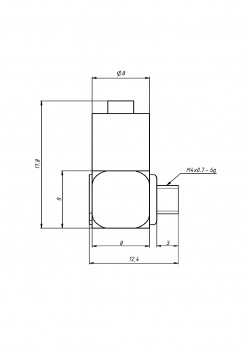 Фитинг угловой PL6-M4 сталь