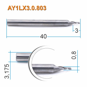 Фреза спиральная однозаходная DJTOL AY1LX3.2.508