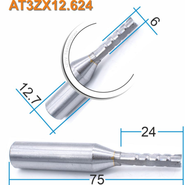 Фрезы ТСТ с тремя прямыми ножами Z3 и чистовым стружкоколом AT3ZX12.624
