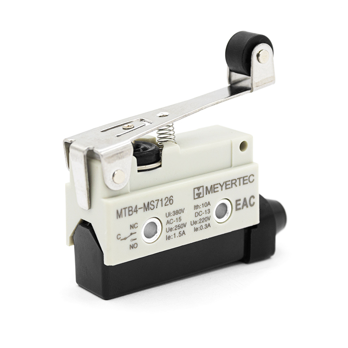 Выключатель концевой, 10A, IP54, рычаг с роликом (MTB4-MS7126) - купить ...
