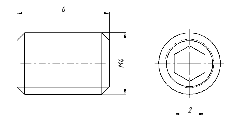 Винт установочный DIN 913 М4 х 6 - купить в интернет-магазине cnc ...