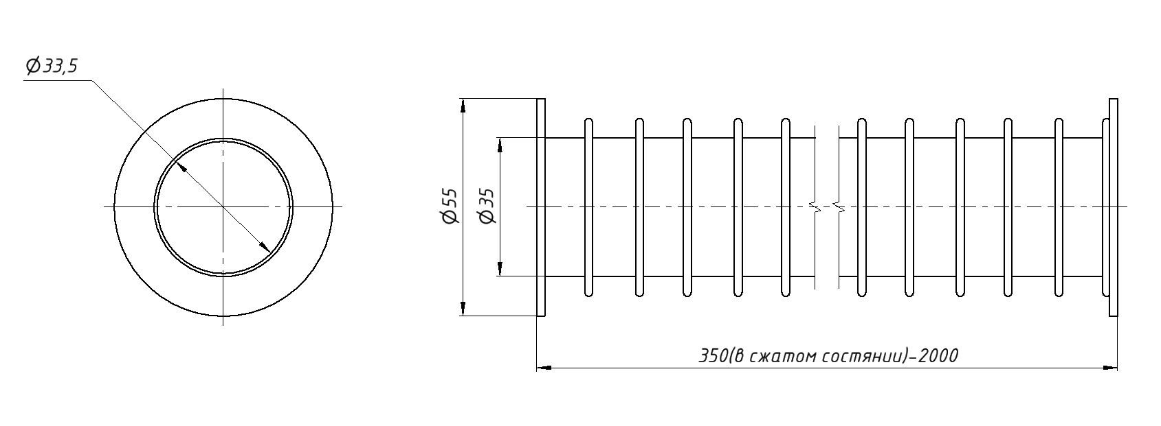 Гофра для ШВП 45x35x2000 - купить в интернет-магазине cnc-tehnologi.ru ...