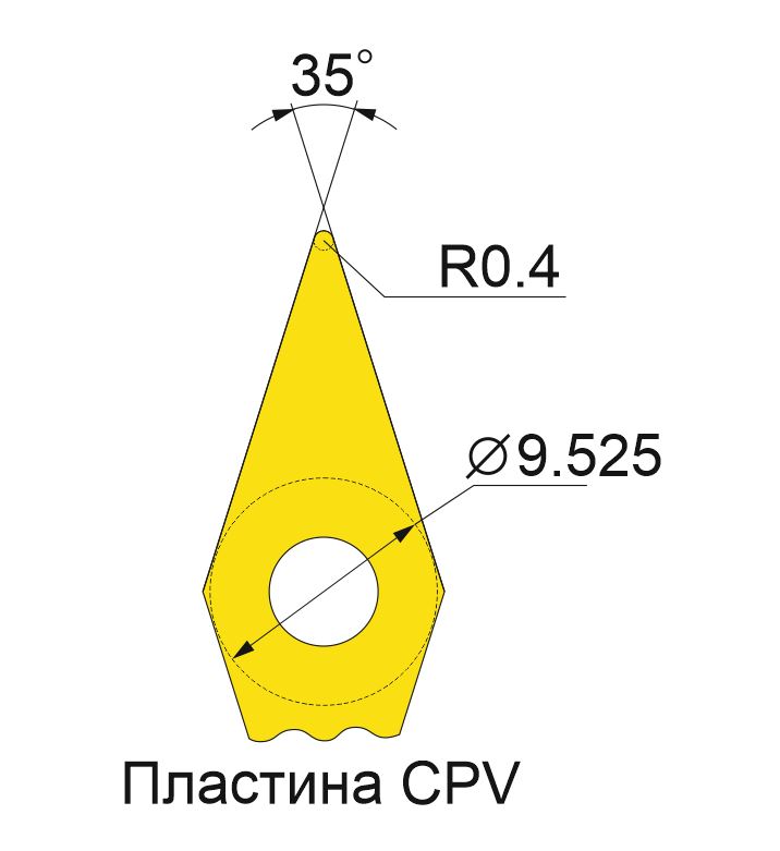 Режущая пластина CPV -  в е cnc-tehnologi c .